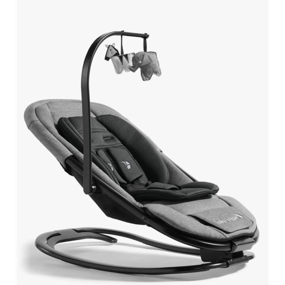 Gray Baby Bouncer with Toy Bar